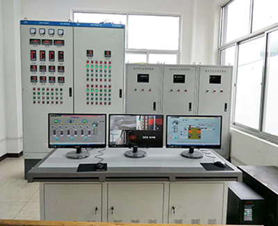 Rotary kiln burner control cabinet: local and remote DCS control